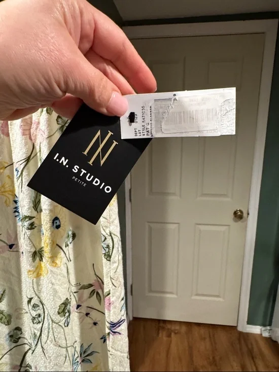 I.N. Studio Cream Floral Maxi Skirt with Crochet Waistband - Picture 3 of 7